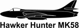 Picture of Hawker Hunter side mit Schrift